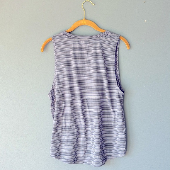 Athleta Cloudlight Striped Muscle Tank Top - Whisper Stripe Medieval, size S - Picture 6 of 8